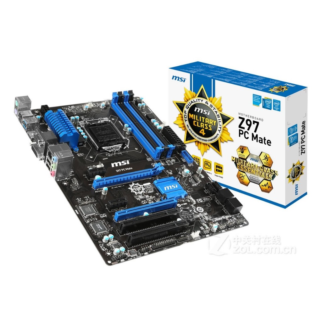 ⚡️MSI Z97 PC MATEเมนบอร์ดเดสก์ท็อปZ97 GAMING3 DDR3 LGA 1150 32GB USB3.0 Z97 ใช้