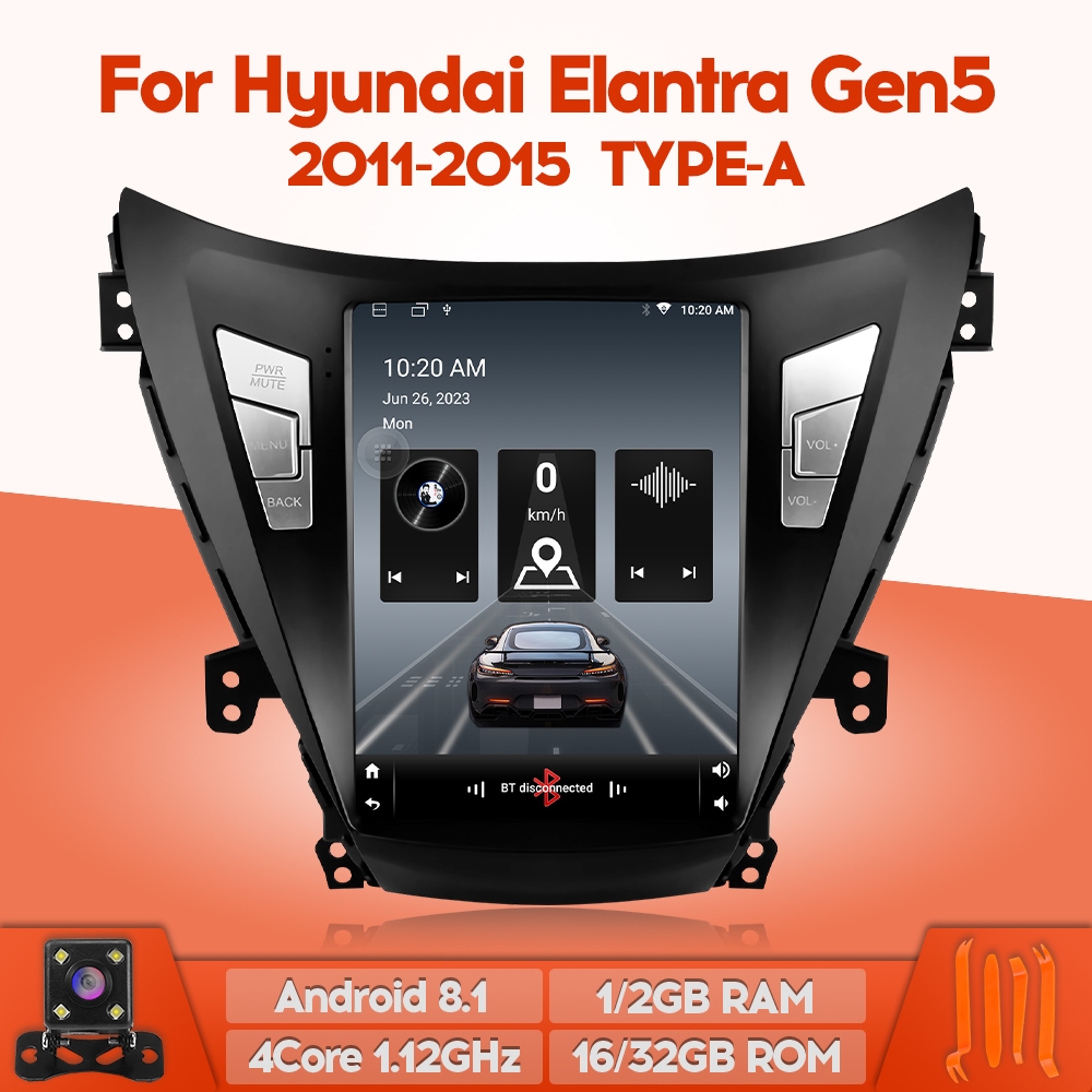 Webetter TopNavi เครื่องเล่นวิทยุ 4Core IPS 9.7 นิ้ว หน้าจอแนวตั้ง สําหรับ Hyundai Elantra Gen5 2011-2015 TYPE-A พร้อม BT WiFi SWC
