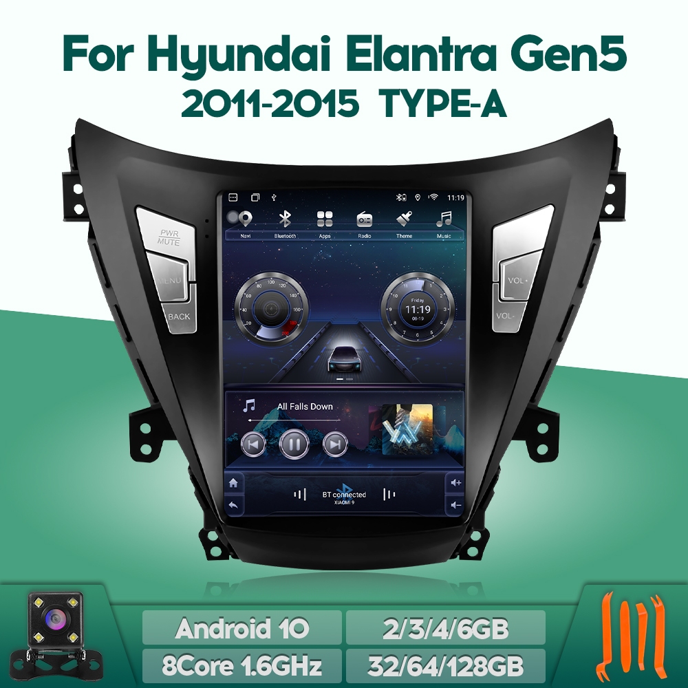 Webetter TopNavi เครื่องเล่นวิทยุ 8Core IPS หน้าจอ 9.7 นิ้ว แนวตั้ง สําหรับ Hyundai Elantra Gen5 2011-2015 TYPE-A พร้อม 4G CarPlay DSP BT WiFi GPS