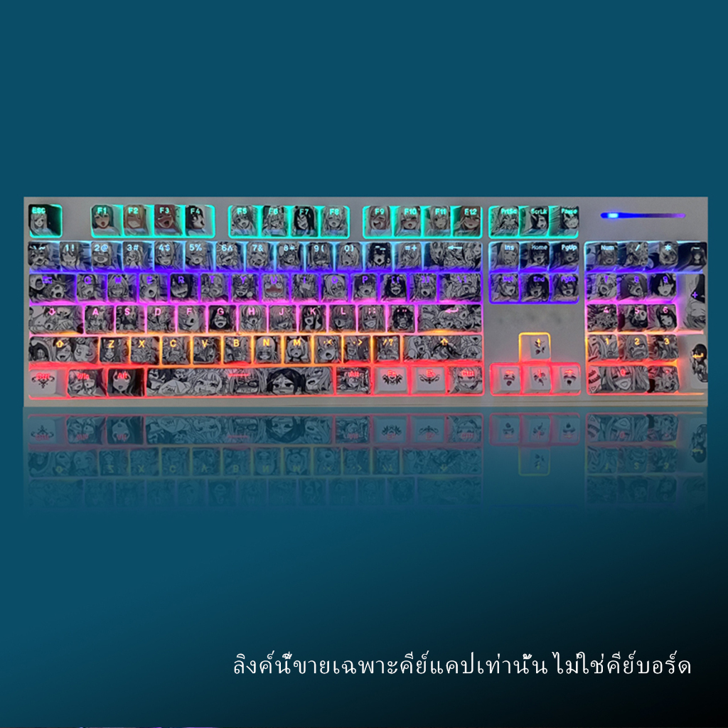 🔥ขายตรงจากโรงงาน🔥ปุ่มกดธีมสาวอนิเมะญี่ปุ่น, ปุ่มกดโปร่งแสง OEM, Qiulili, วัสดุ pbt, ปุ่มกดแบบระเหิด