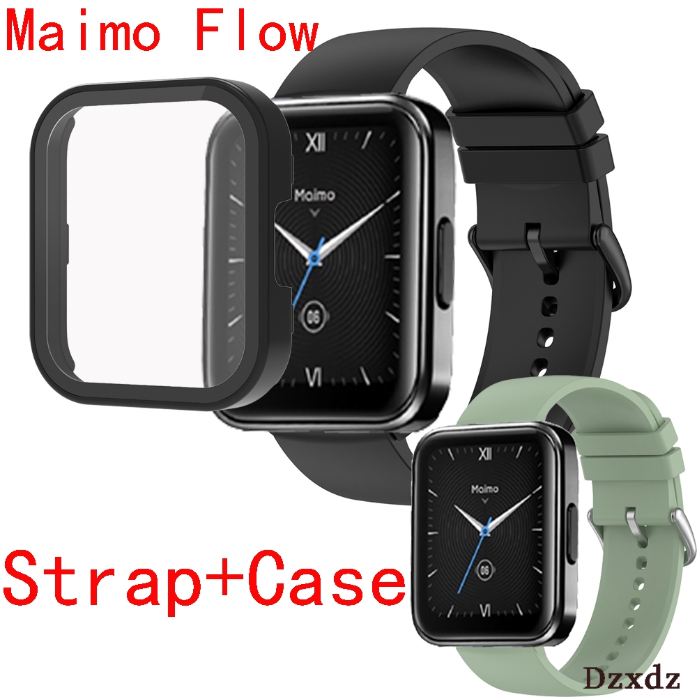 เคส Maimo Flow สายนาฬิกาข้อมือซิลิโคน PC รอบด้าน กันชน ป้องกันหน้าจอ อุปกรณ์เสริม สําหรับ Maimo Flow Smart Watch