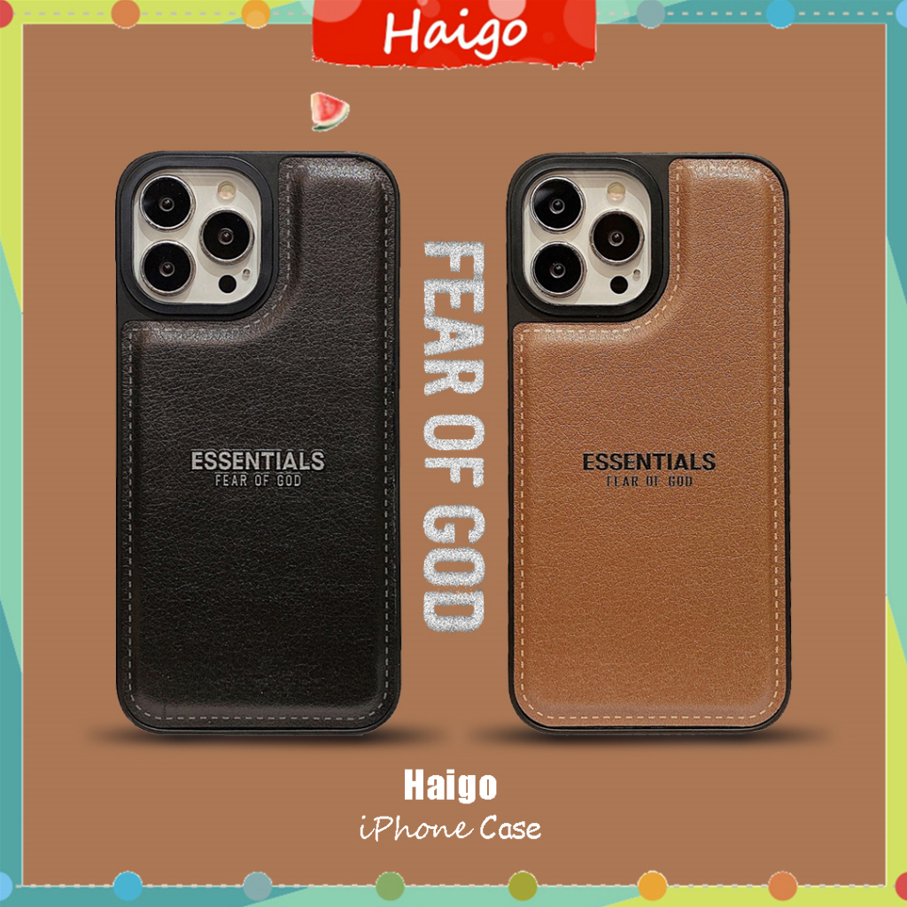 เคสโทรศัพท์พลาสติกแข็งหนัง ESSENTIALS FG สําหรับ iPhone 16 16PRO 16PROMAX15 15PRO 15PROMAX 14 13 12 