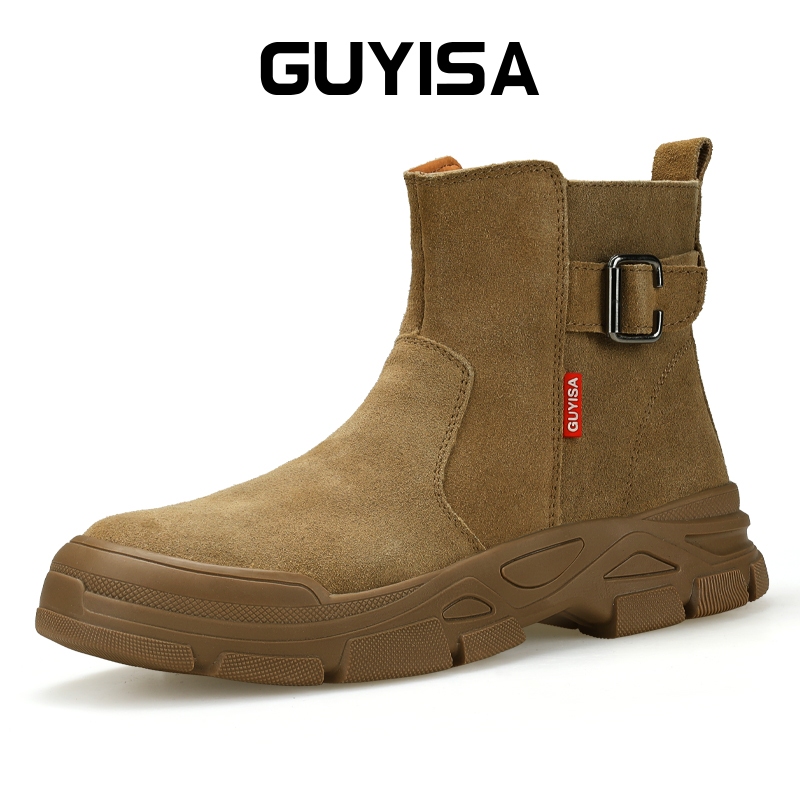 Guyisa รองเท้าบูทเชื่อม เพื่อความปลอดภัย กันลวก