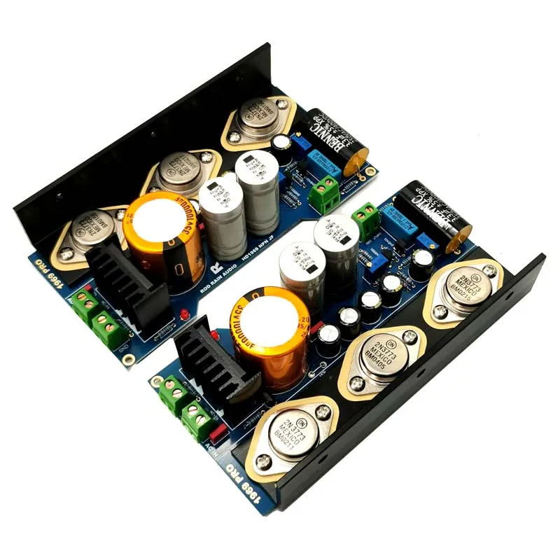 ⭐บอร์ดขยายเสียง HiFi สีทอง 20W + 20W Class A Power 1969 พร้อมฮีทซิงค์ 2 ชิ้น