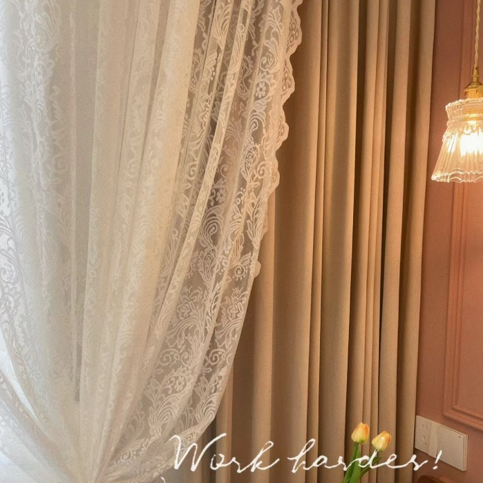 แนะนำ ผ้าม่าน ผ้าม่านโปร่งลูกไม้สีขาวกับม่านมุกม่านแสงสําหรับห้องนั่งเล่นหรูหราโรแมนติกหน้าต่าง สกปรก พร้อมสต็อก ราคาพิเศษ มีเก็บเงินปลายทาง