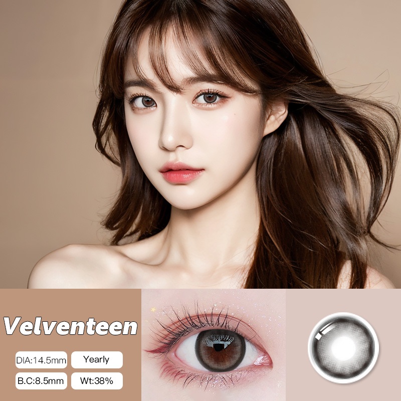 O2Girl คอนแทคเลนส์ Mini 2 ชิ้น 14.5 สีดำ มม. บิ๊กอายแว่นตาสายตาสั้นแต่งหน้าผลิตภัณฑ์ความงามเลนส์(0-8