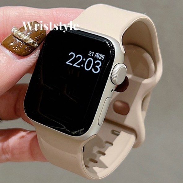สายนาฬิกาข้อมือ ยางซิลิโคนนิ่ม หัวเข็มขัดคู่ ใส่สบาย สําหรับ Apple Watch S10 9 8 7 6 5 4 3 SE ULTRA iWatch 49 มม. 46 45 44 42 41 40 38