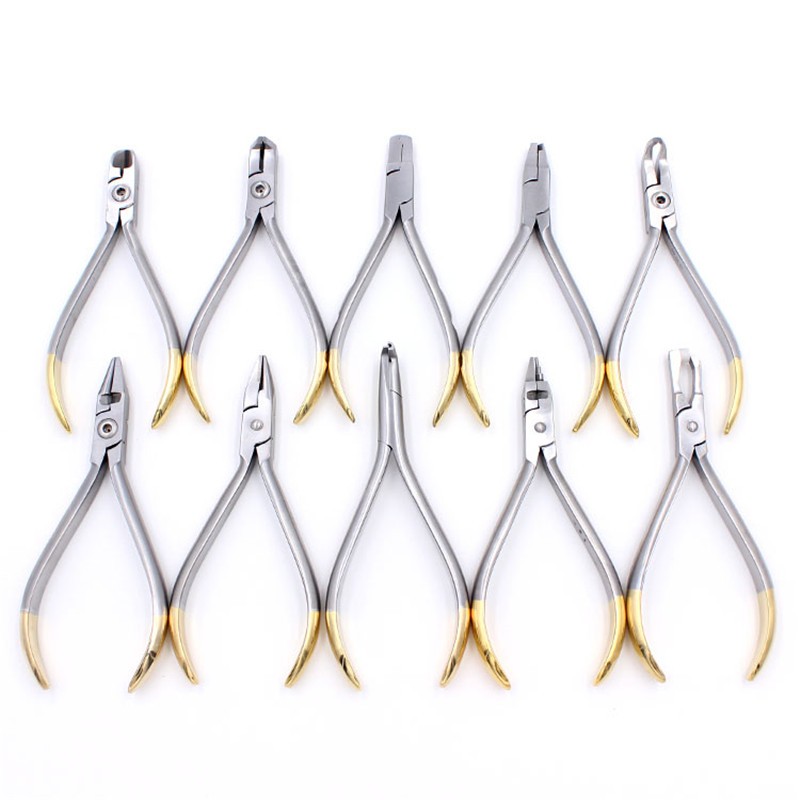 ทันตกรรมจัดฟันคีมสแตนเลสทันตแพทย ์ เครื ่ องมือคีม Filament / End ตัดคีม