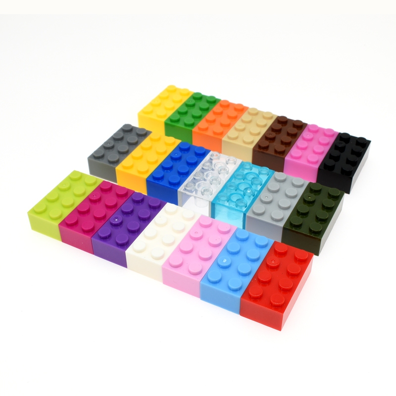 10ชิ้น2x4 ทําเอง บล็อกตัวต่อหนาตัวเลขอิฐการศึกษาสร้างสรรค์ขนาดเข้ากันได้กับ3001ของเล่นพลาสติกสําหรับเด็ก9686อิฐ