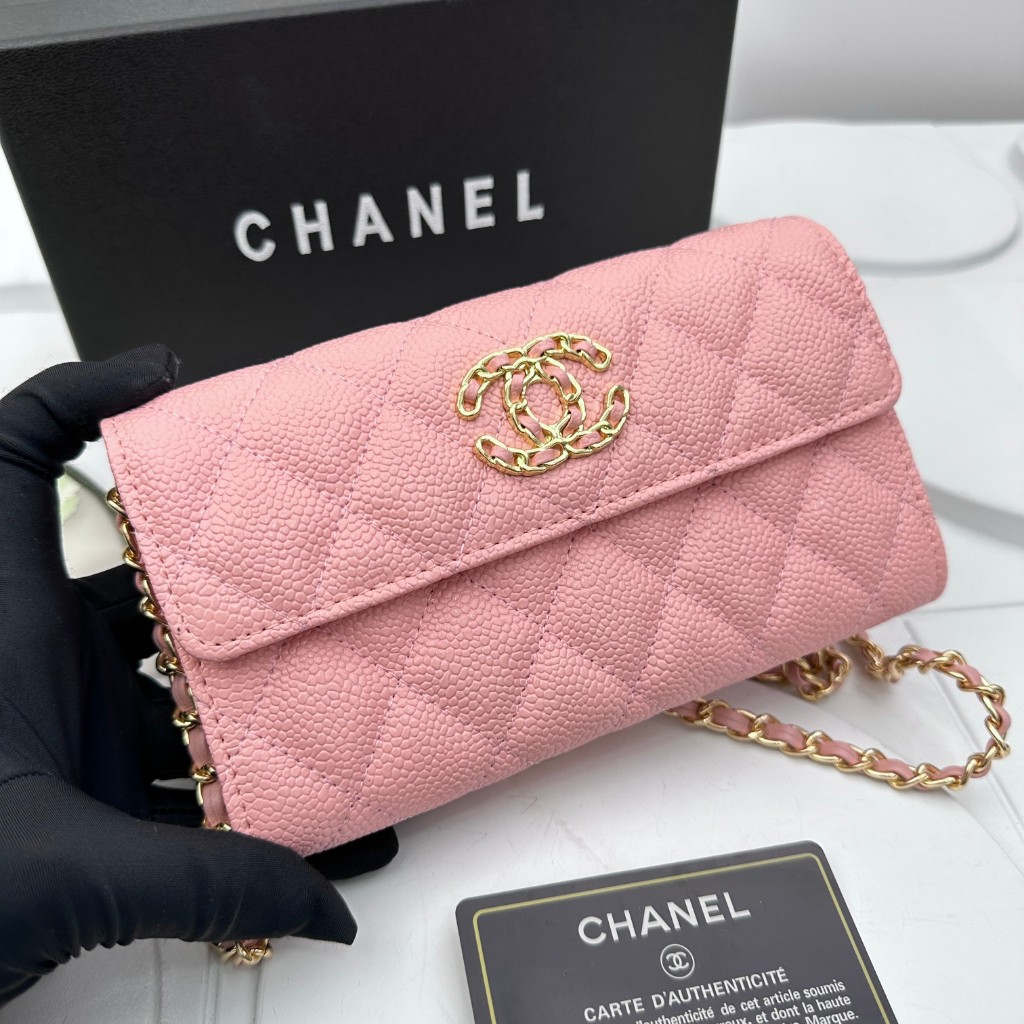LV Chanel ของแท้ กระเป๋าสะพายไหล่ กระเป๋าถือ หนังเทียม แต่งสายโซ่คล้อง สไตล์คลาสสิก สําหรับสตรี N41581 (พร้อมกล่อง)