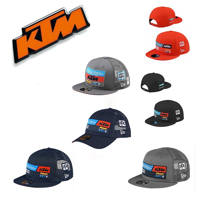 Ktm Hat Troy Lee Designs การพิมพ ์ หมวกมอเตอร ์ ไซค ์ Snapback สีดํา