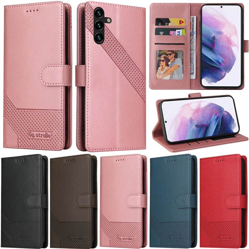 เคสโทรศัพท์หนัง PU นิ่ม ฝาพับ พร้อมช่องใส่บัตร ตั้งได้ หรูหรา สําหรับ Samsung Galaxy A54 5G A14 5G A23 A53 5G A33 5G A13 5G A02 S23 Plus S23 Ultra S23+