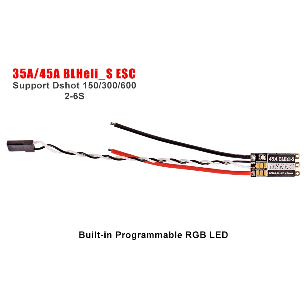 ตัวควบคุมความเร็วไฟฟ้า 35A 45A 70A Brushless ESC BLHeli_32 BLHeli_S 2-6S Lipo สําหรับโดรนบังคับ FPV
