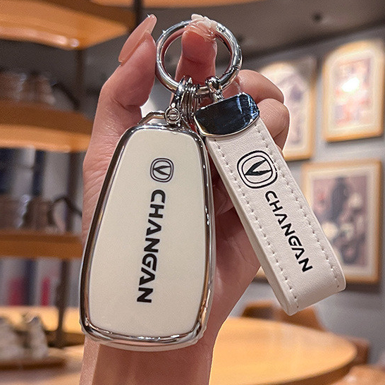 TPU เคสกุญแจรถยนต์ Changan lumin L DC กุญแจรถจี้กุญแจ Keyfob ฝาครอบกุญแจรถสําหรับ Changan หน่วย UNIK CS35PLUS CS55 PLUS CS75 PLUS Oshan X7 X5 รถอุปกรณ์เสริม