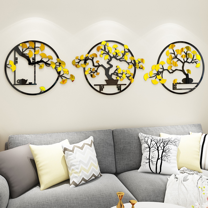 【DAORUI】 โรงแรมตกแต่งผนังเค้าโครงกล่องวอลล์เปเปอร์3งสติกเกอร์อะคริลิบ้านไร่บาร์บีคิวจัดเลี้ยงจีนวัฒนธรรมแบบดั้งเดิมตกแ