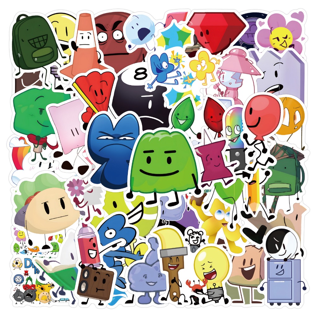 Battle for Dream Island สติกเกอร์  kit 50 ชิ้น ของขวัญสําหรับเด็ก BFDI