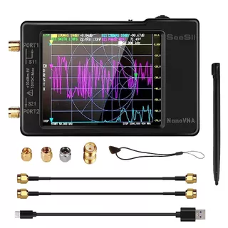 Nanovna-h เครื่องวิเคราะห์เครือข่ายเวคเตอร์ อัพเกรด HW3.6 10KHz-1.5GHz MF HF VHF UHF เครื่องวิเคราะห์เสาอากาศ พารามิเตอร์วัด S อัตราส่วนคลื่นยืนแรงดันไฟฟ้าเฟส ดีเลย์ สมิธชาร์ต