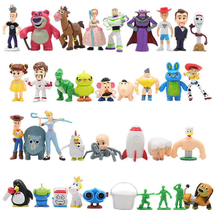 ตุ๊กตาฟิกเกอร์ Toy Story Woody Buzz Lightyear BO PEEP Lotso Alien Jessie Rex ขนาดเล็ก ของเล่นสําหรับ