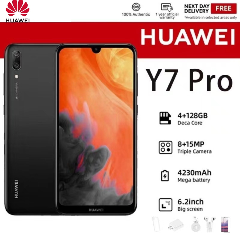 สมาร์ทโฟน Huawei Y7 PRO 2019 4GB 128GB 6.26 นิ้ว 4G LTE 4000mah