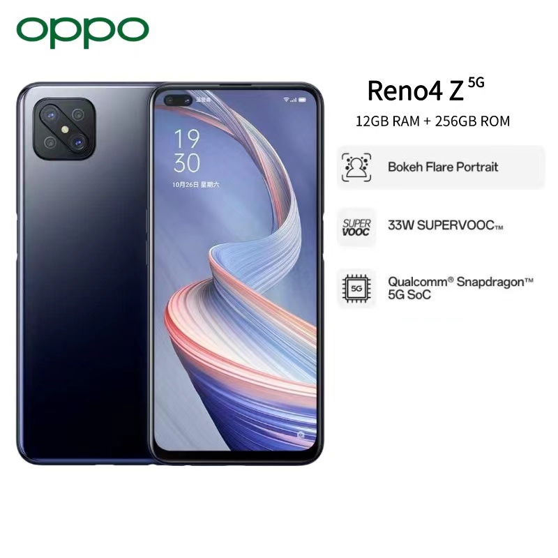 Oppo reno 4z 12GB 256GB โทรศัพท์สมาร์ท 5G 120hZ 5G Dual sim 6.57