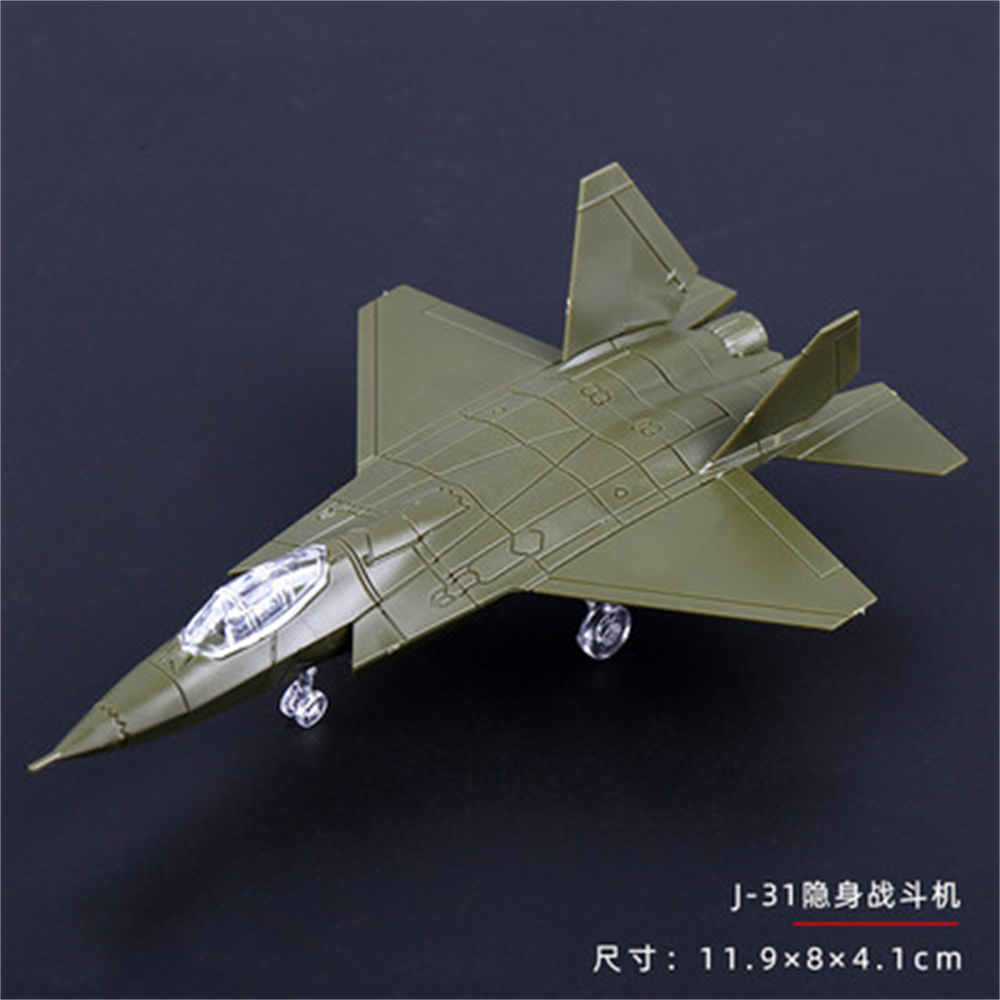 มินิปริศนาอาคารของเล่น 1/144 Scale PLA Shenyang J-31 Fighter Assembly เครื่องบินพลาสติกทหารรุ่นเด็กข