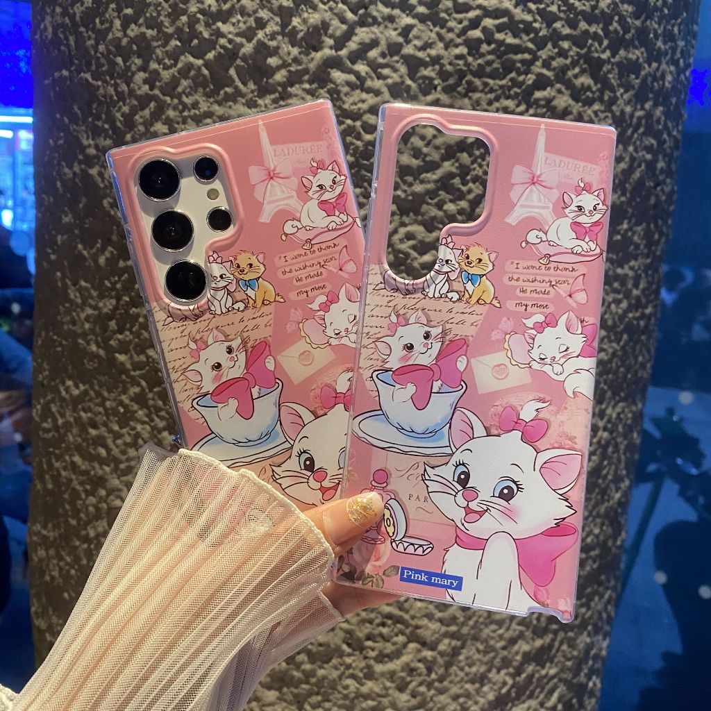 น่ารัก แมรี่แมว เคส Samsung Galaxy S25 S24 S23 Ultra S23 S24FE S22 Ultra S21FE S20 S21 S22 S24 S25 Plus + S20FE S21Ultra S20Ultra Note20 Ultra Note10 Plus Note10Lite A16 A06 A55 A53 A52 A35 A33 A34 A54 Case โปร่งใส ป้องกันการตก ซิลิกาเจล นุ่ม ซัมซุง เคส