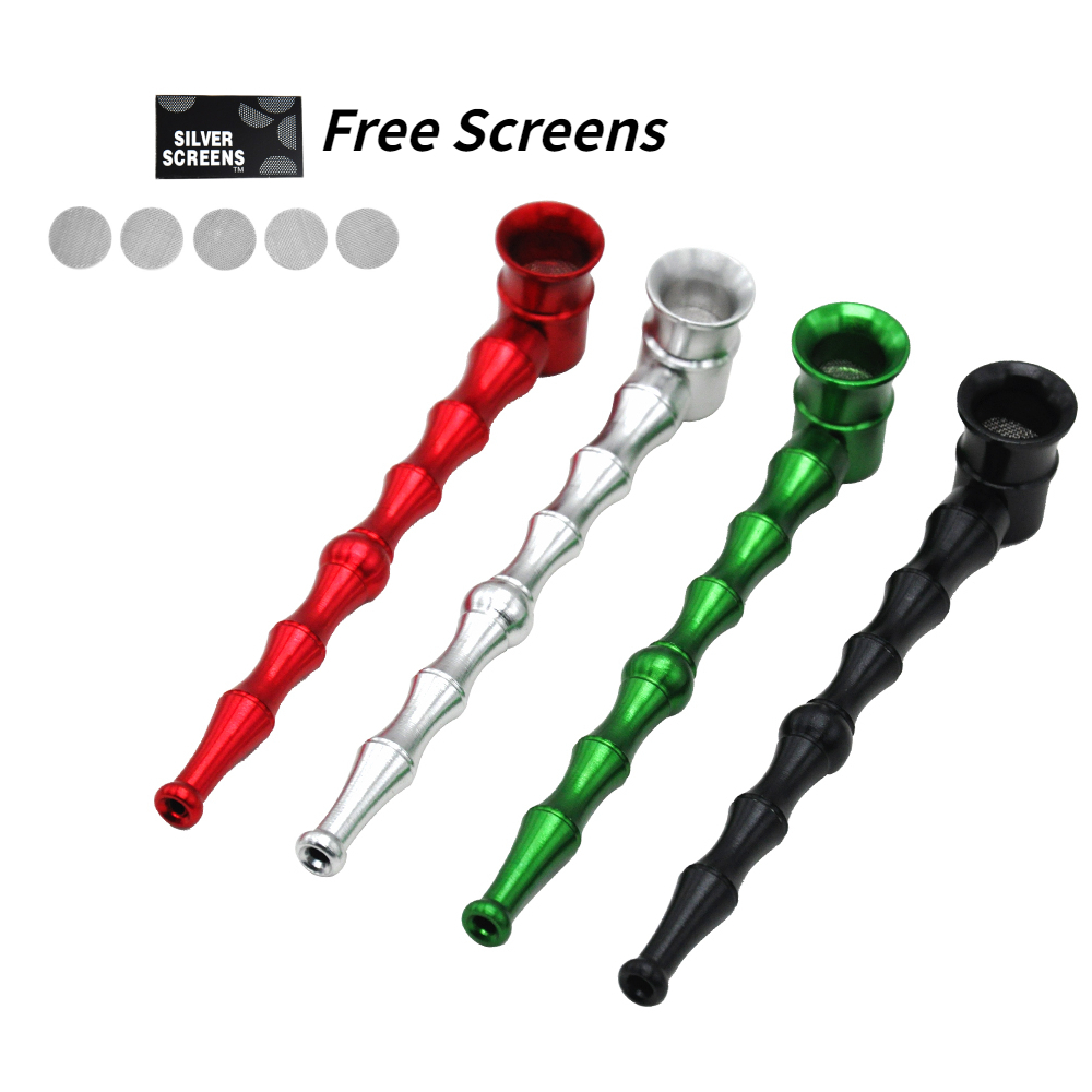 Metal Bamboo Shape บ้องพกพา บ้องโลหะ ช้อนโลหะ รูปทรงไม้ไผ่ ขนาดเล็ก แบบพกพา