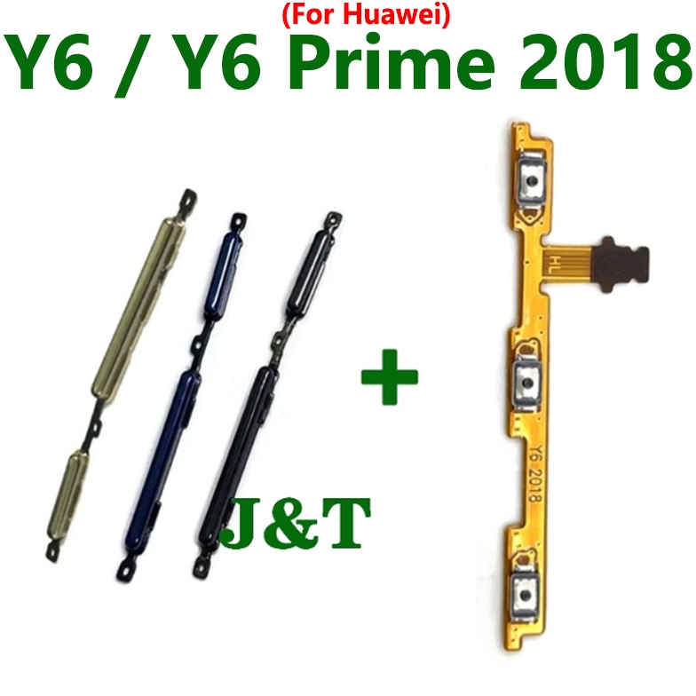 Y6 2018 Power Volume บนปุ่มปิด flex สําหรับ huawei Y6 Prime 2018 ปุ่มกุญแจด้านข้างสายริบบิ้น