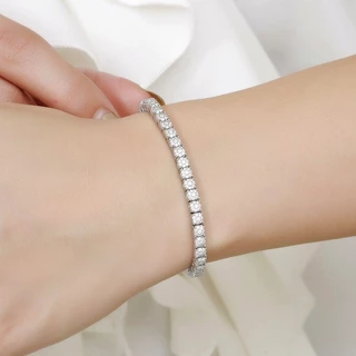 เครื่องประดับ สร้อยข้อมือ สีเงิน แบบเรียบง่าย แฟชั่นฮิปฮอป สไตล์เกาหลี สําหรับผู้ชาย และผู้หญิง