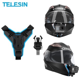 TELESIN สายคล้องหมวกกันน็อครถจักรยานยนต์ สําหรับ GoPro Hero 10 9 8 7 6 5 DJI Osmo