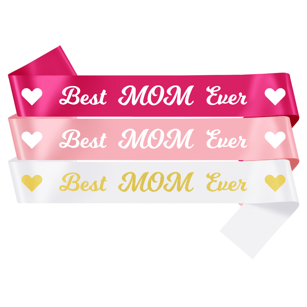 Best Mom Ever Sash สายสะพาย สําหรับตกแต่งปาร์ตี้วันเกิดวันแม่
