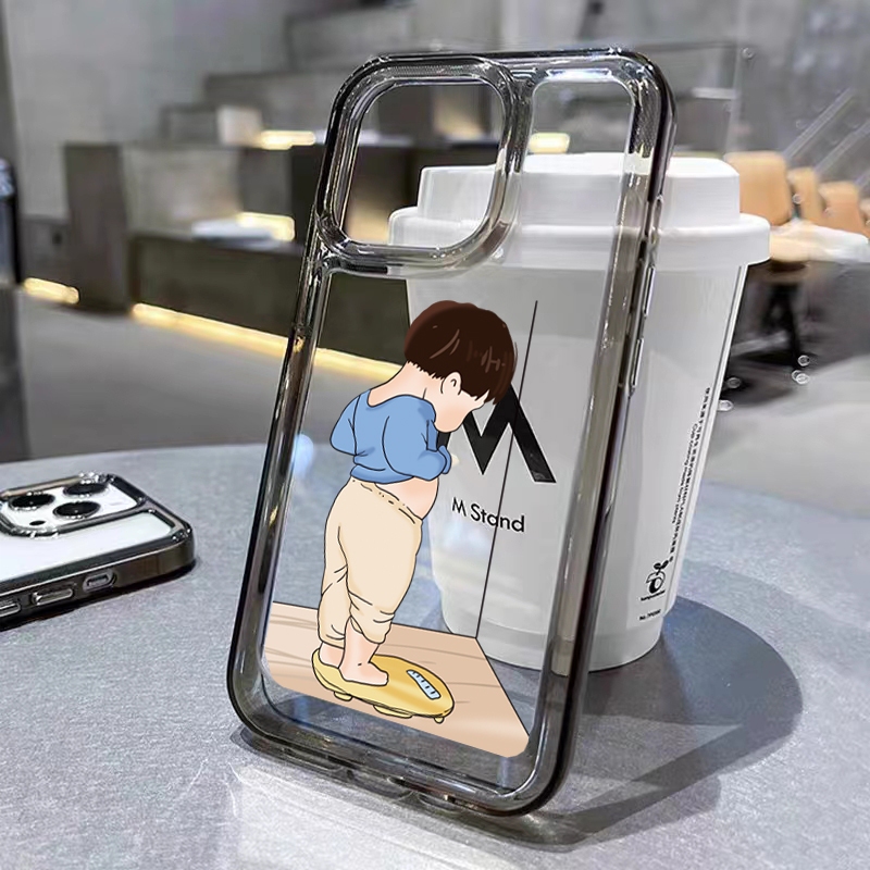 แฟชั่นเด็กชายสําหรับiphone 16 15 Pro Max 14 Pro Max 13 Pro Max i13 13pro 11 Pro Max iphone11 X XR Xs Max iPhone 12Pro 12 Pro Max iPhone 7plus 8plus 6splus 6plus Softเคสโทรศัพท์