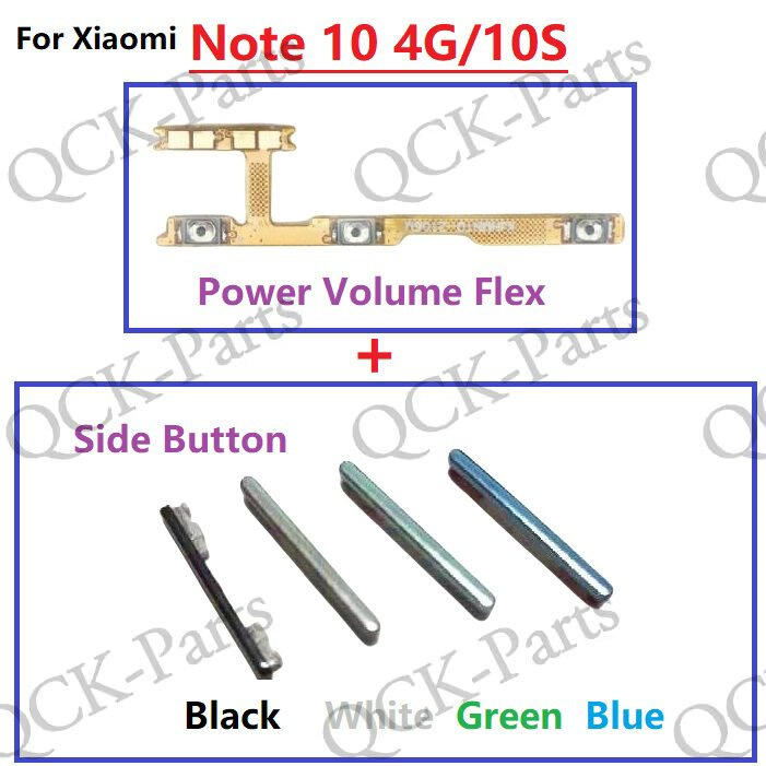 ปุ่มสวิตช์เปิด ปิด ด้านข้าง สายเคเบิ้ลอ่อน แบบเปลี่ยน สําหรับ Xiaomi Redmi Note 10 10S 4G