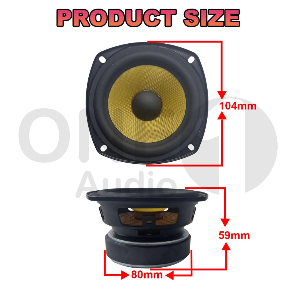 OneAudio ลำโพงฟูลเรนจ์ SU 4 นิ้ว 4Ω 60W กลาง 4 นิ้ว เสียงกลาง4นิ้ว  ดอกกลาง ดอก4นิ้ว กลาง ลำโพง4นิ้วกลาง ดอกออร่า4นิ้ว - รูปที่ 3