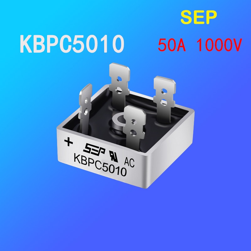 KBPC5010 50A 1000V สแควร์เต็มสะพานชาร์จ Rectifier สะพานกองแบนสะพานสี่ขาตรง