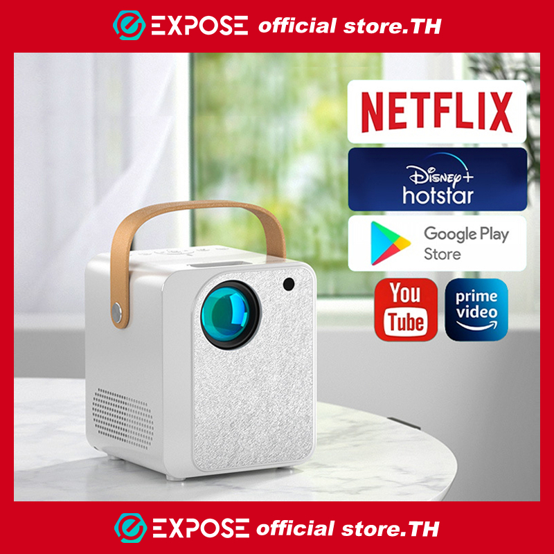 โปรเจคเตอร์ projector WiFi โปรเจคเตอร์มินิ โปรเจคเตอร์ดูหนัง 4K UHD รองรับการแชร์หน้าจอมือถือ รับประกัน 3 ปี