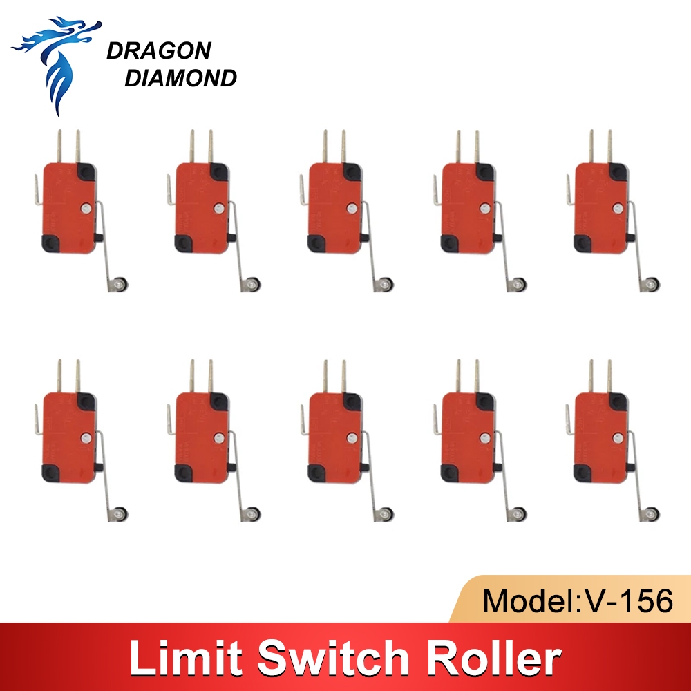 Co2 คุณภาพสูงเลเซอร์จํากัดสวิทช์ Roller V-156 Momentary Micro สวิทช์ยาวสําหรับ Co2 เลเซอร์แกะสลักเคร