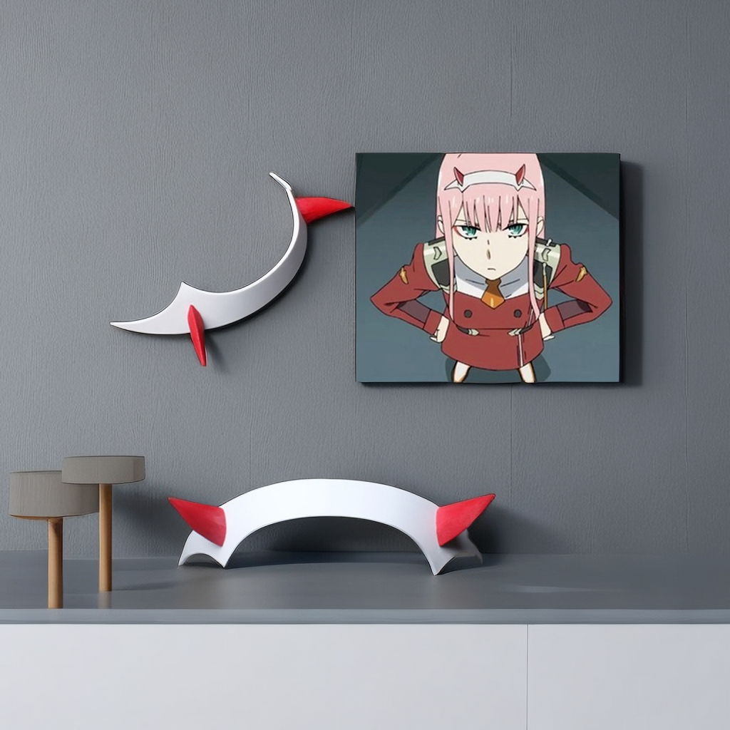 ที่คาดผมคอสเพลย์ปีศาจที่คาดผมเครื่องประดับผ้าคาดผมกิ๊บติดผม Anime DARLING in the FRANXX Cosplay 02 Z