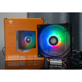 Jungle Leopard A200 PLUS A220 PLUS CPU Cooler สี LED 2 ท่อความร้อนที่มีประสิทธิภาพ Cooling 90 มม.PC Cooler พัดลม 3PIN อินเทอร์เฟซสําหรับ Intel LGA1155 LGA1200 LGA1700 AMD FM2 + AM4 AM5