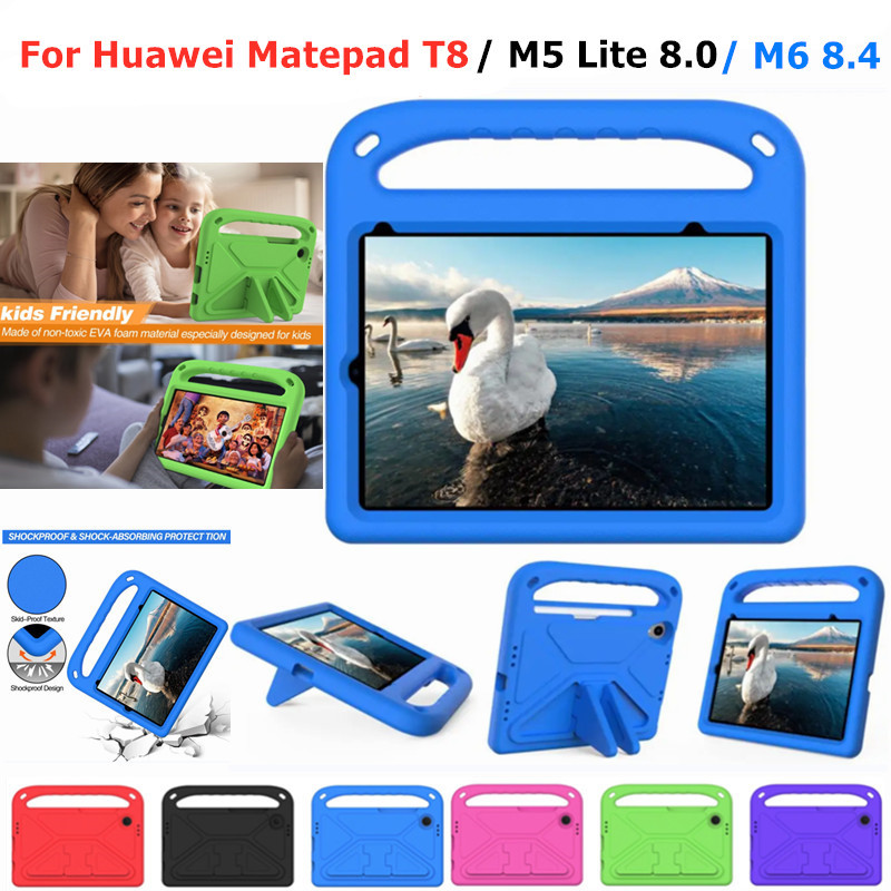 เคสแท็บเล็ต EVA กันกระแทก แบบพกพา ปลอดภัยกับเด็ก สําหรับ Huawei Matepad T8 Mediapad M5 Lite 8.0 M6 8.4