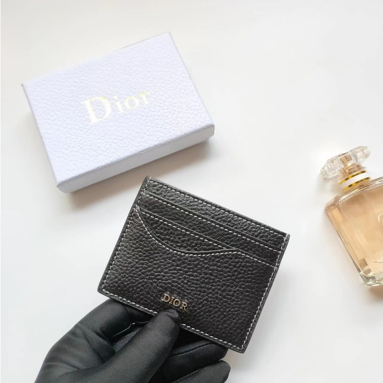 สินค้าใหม่ ของแท้ 100% Dior กระเป๋าใส่บัตร อเนกประสงค์ หรูหรา แฟชั่นสําหรับผู้หญิง