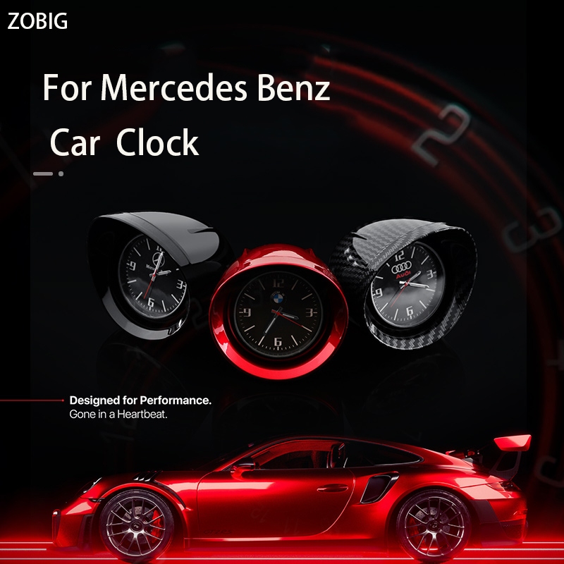 Zobig นาฬิกาอิเล็กทรอนิกส์ ความแม่นยําสูง ขนาดเล็ก สําหรับตกแต่งภายในรถยนต์ Mercedes Benz SUV