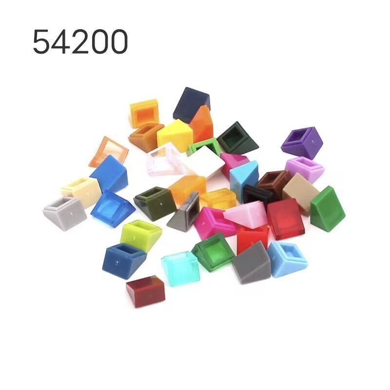 เข้ากันได้กับเลโก้อนุภาคขนาดเล็กอาคารบล็อกอุปกรณ์เสริม54200ชิ้นส่วนจํานวนมาก1x1แผงมันวาวครึ่งลาด