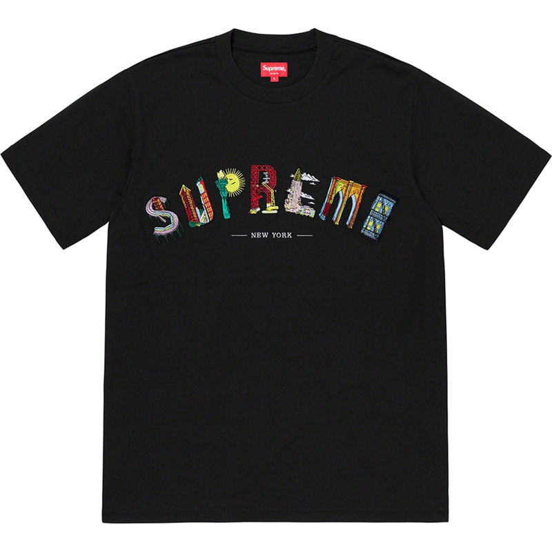 เสื้อยืดแขนสั้น ผ้าฝ้ายแท้ ปักลายโลโก้ Supreme City Arc คุณภาพสูง แฟชั่นสําหรับผู้ชาย และผู้หญิง