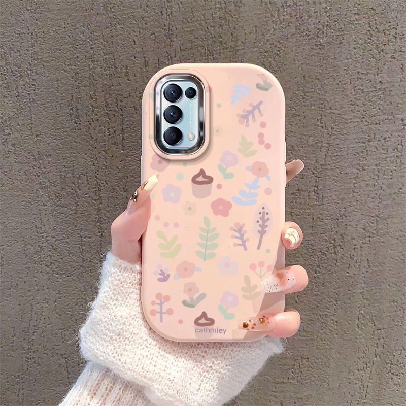 ใหม่ เคสโทรศัพท์มือถือ ซิลิโคนนิ่ม TPU กันกระแทก ลายดอกไม้ สําหรับ OPPO Reno4 reno5 reno 5k