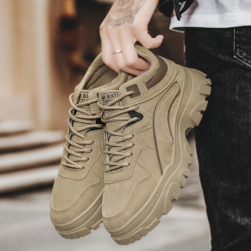 รองเท้ากีฬาลําลอง ส้นหนา อเนกประสงค์ เหมาะกับใส่ทํางานกลางแจ้ง แฟชั่นสําหรับผู้ชาย ไซซ์ 39-44