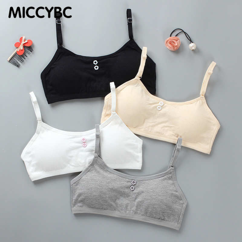 【Bangkok Delivery】สาววัยรุ่นผ้าฝ้าย Bra  ซับ ถอดออกได้เต็มถ้วย ชุดชั้นในที่สะดวกสบายสำหรับเด็กวัยหัดเดิน