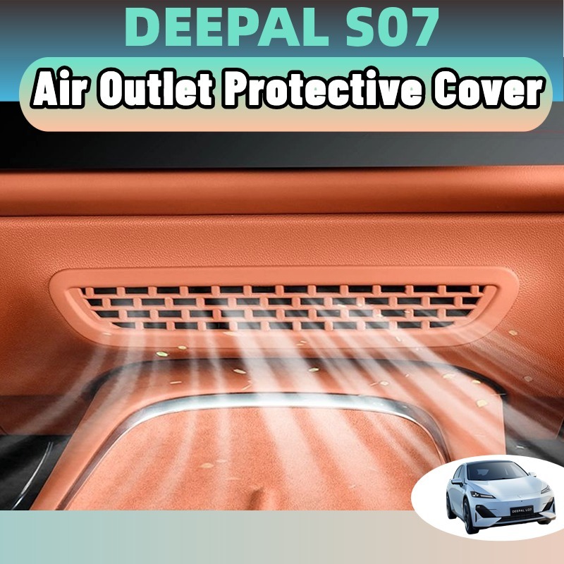 ฝาครอบช่องแอร์รถยนต์ คาร์บอนไฟเบอร์ ABS สีส้ม สําหรับ Changan deepal s07 accessories