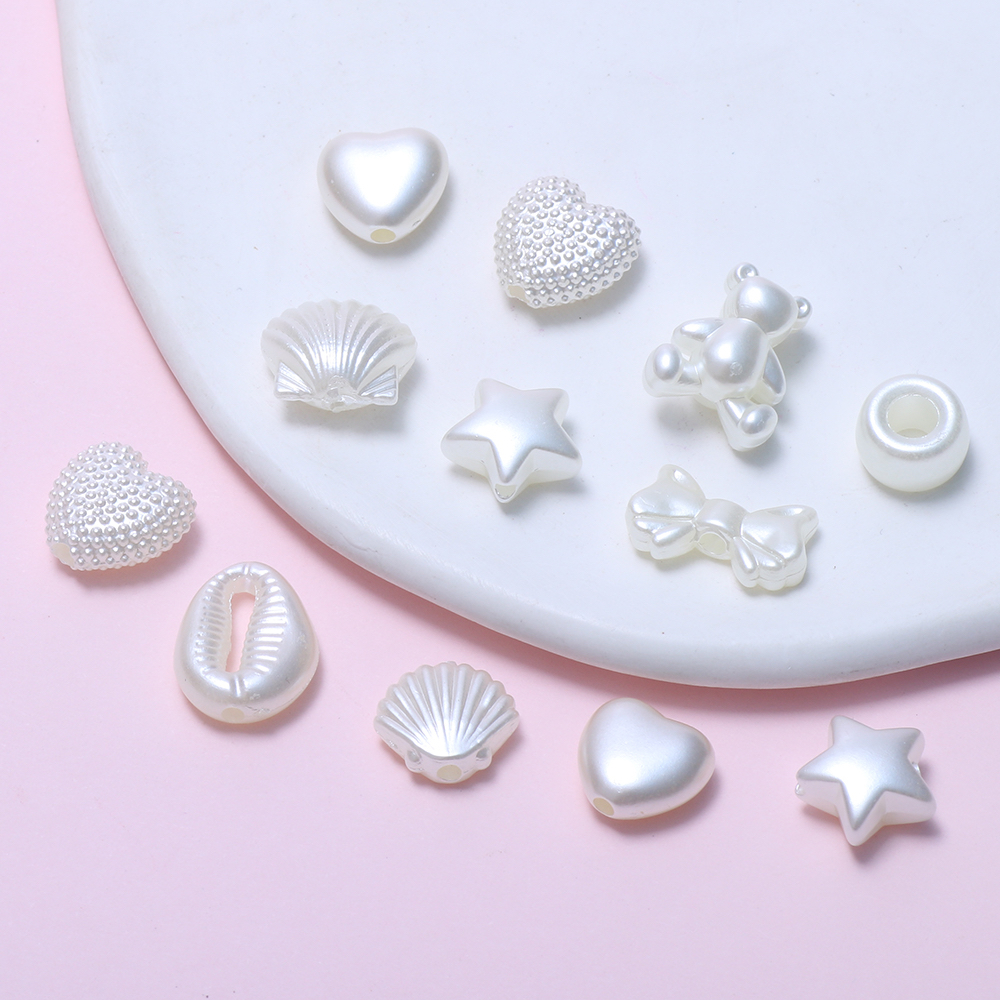 ลูกปัดอะคริลิค รูปเปลือกหอย ประดับโบว์ และดาวห้าแฉก สําหรับทําเครื่องประดับ จํานวน 30 ชิ้น