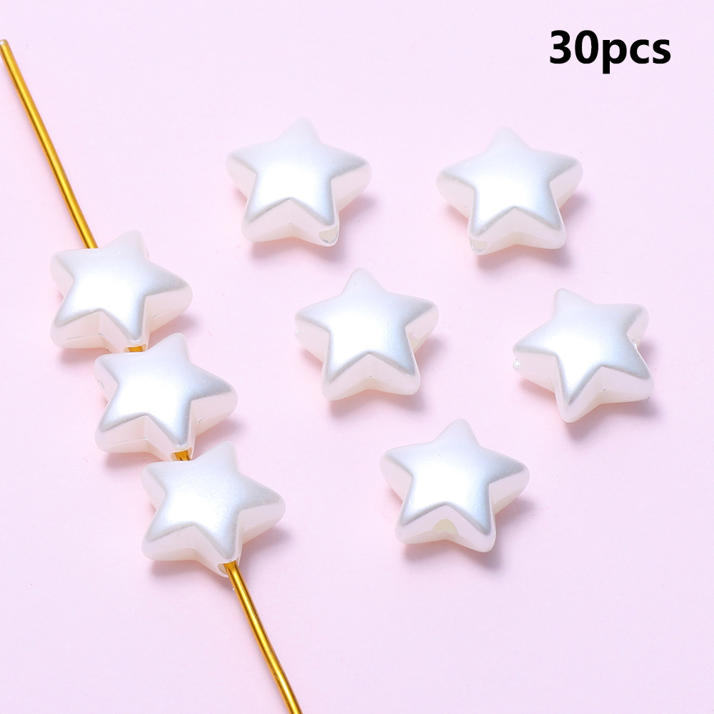 ลูกปัดอะคริลิค รูปเปลือกหอย ประดับโบว์ และดาวห้าแฉก สําหรับทําเครื่องประดับ จํานวน 30 ชิ้น - รูปที่ 5